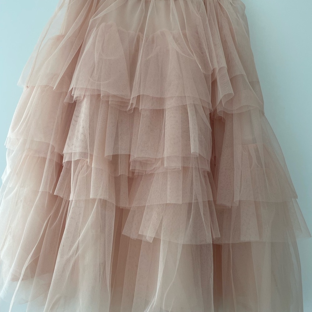 Elegant Layered Tulle Skirt in Blush